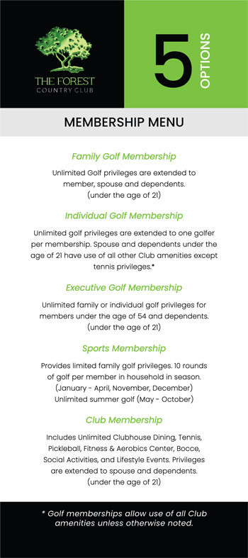 The Forest Country Club Membership Information